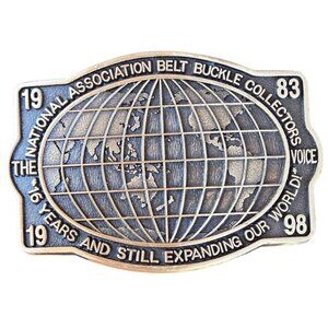 Vintage Belt Buckle Collectors 1998 Commemorative Buckle NABBC Brass Collectible